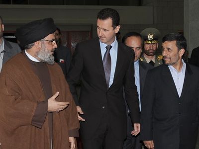23 Febbraio 2010: Assad riceve Hassan Nasrallah e Mahmoud Ahmadinejad